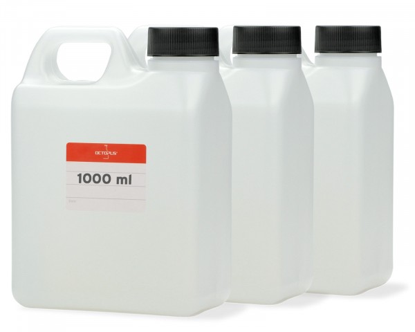1000 ml Kanister aus HDPE, Kanisterflasche, Wasserkanister G40 mit schwarzem Schraubverschluss