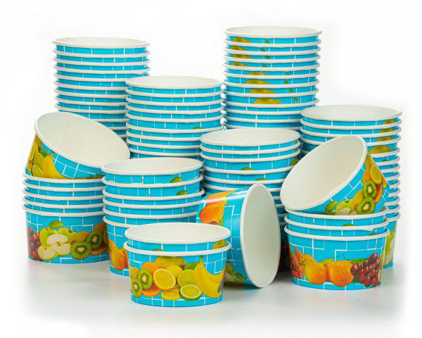 1500x ice cream paper cups, fruit cups with 160 ml filling volume