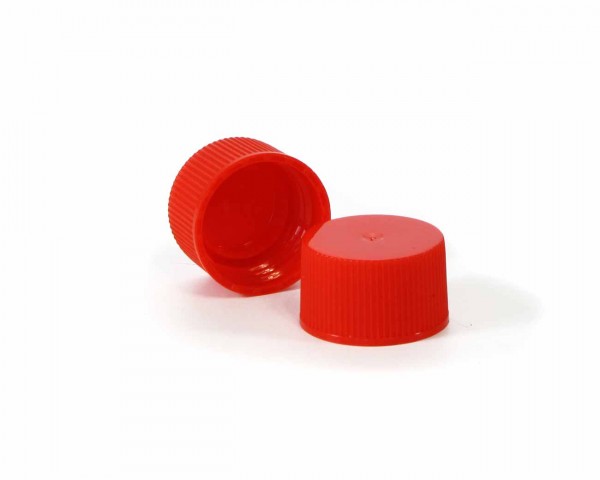 Screw cap for plastic bottle, red