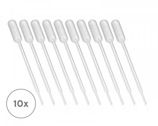 Transfer pipettes with dosage tip and plastic bulb, vol. 1 ml