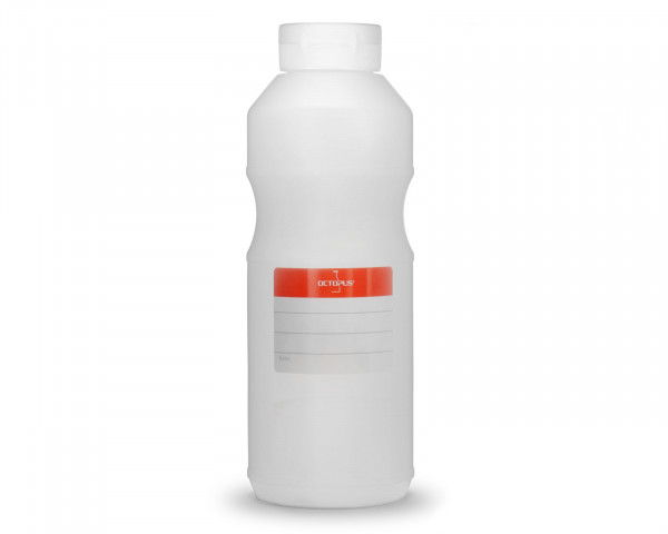 1x Quetschflasche, Ketchupflasche 500 ml mit weißem Ketchupdeckel und Beschriftungsetiketten