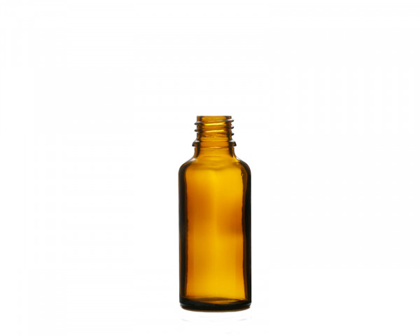 30 ml amber glass bottle with 18 mm thread, dropper bottle, pharmacy bottle