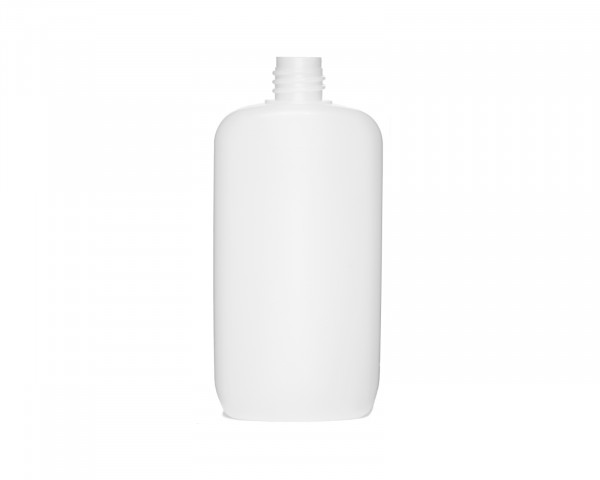 100 ml oval bottle made of HDPE with 18 mm thread