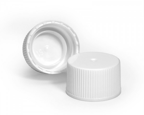 Screw cap for plastic bottle, white