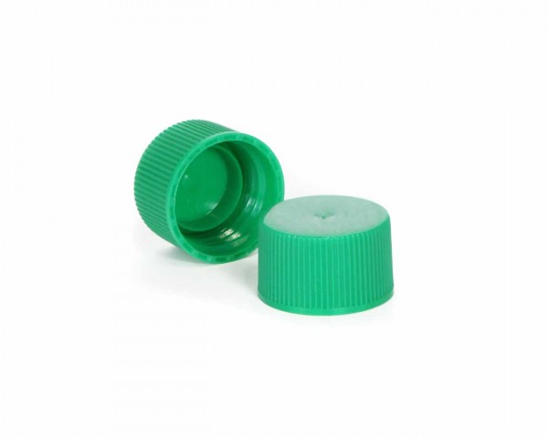 Screw cap for plastic bottle, green