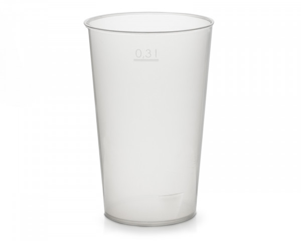 Returnable beaker (300 ml) made of extra shatterproof plastic