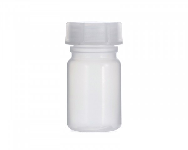 50 ml Wide neck bottle with screw cap, chemical bottle, laboratory bottle LDPE, natural colour