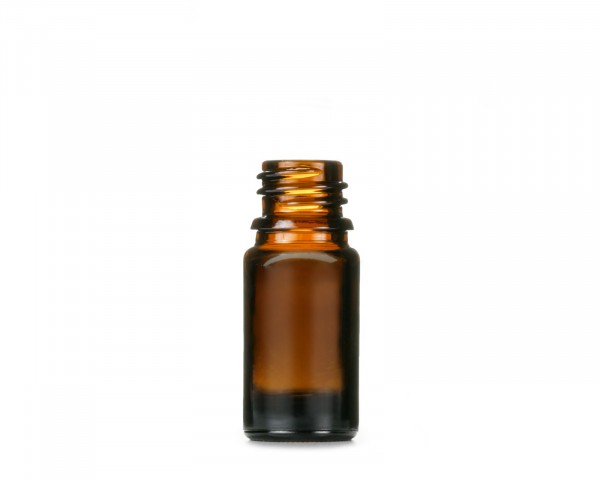 5 ml amber glass bottle with 18 mm thread, dropper bottle, pharmacy bottle