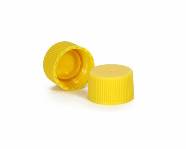 Screw cap for plastic bottle, yellow