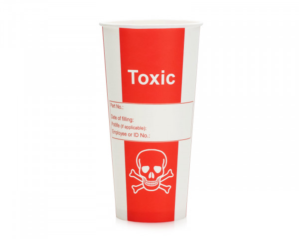 50x paper cups, Toxic, poison cup with 400 ml filling volume