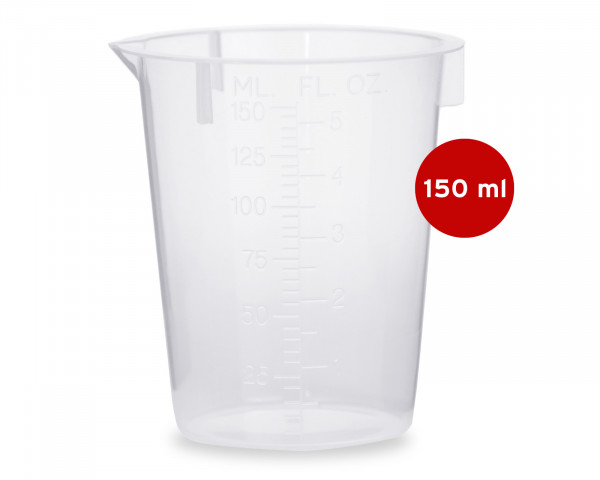 150 ml Messbecher zum Umfüllen und Abfüllen von Flüssigkeiten
