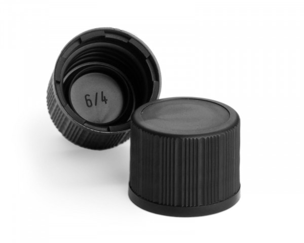 Schraubverschluss schwarz aus PP für Flaschen mit 18 mm Gewinde