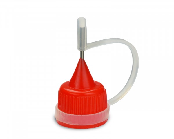 Needle cap for LDPE bottle, red