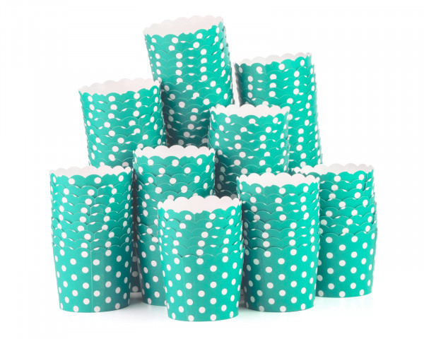 120x stabile Muffin-, Cupcakes Förmchen mit 140 ml Füllvolumen aus FSC Papier mit PET Beschichtung T