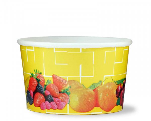 200x Eisbecher, Eis- Pappbecher, Früchtebecher mit 260 ml Füllvolumen