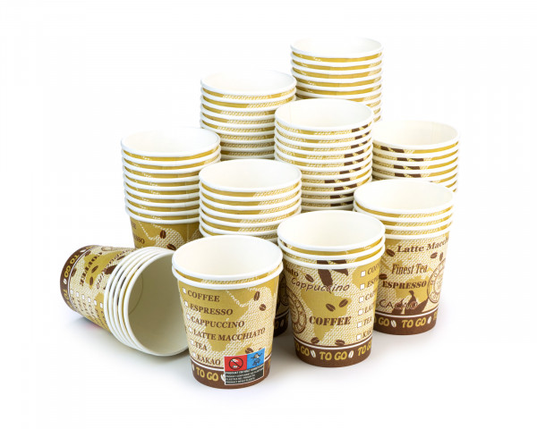 Kaffeebecher Pappbecher &quot;Coffee to go&quot; Einwegbecher 175ml