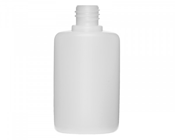 50 ml Ovalflasche aus HDPE mit 18 mm Gewinde