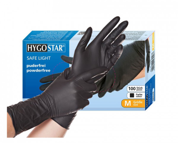 Nitril Handschuhe für Chemikalien und Lösemittel puderfrei Größe 8/M, 100 Stück