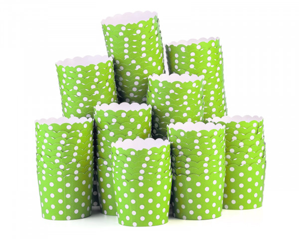 120x stabile Muffin-, Cupcakes Förmchen mit 140 ml Füllvolumen aus FSC Papier mit PET Beschichtung